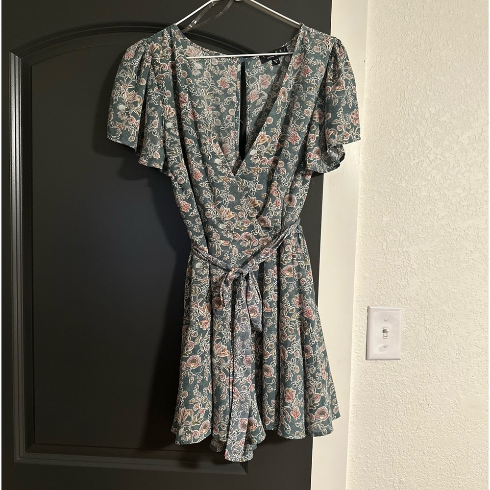 Trixxi Green Floral Romper